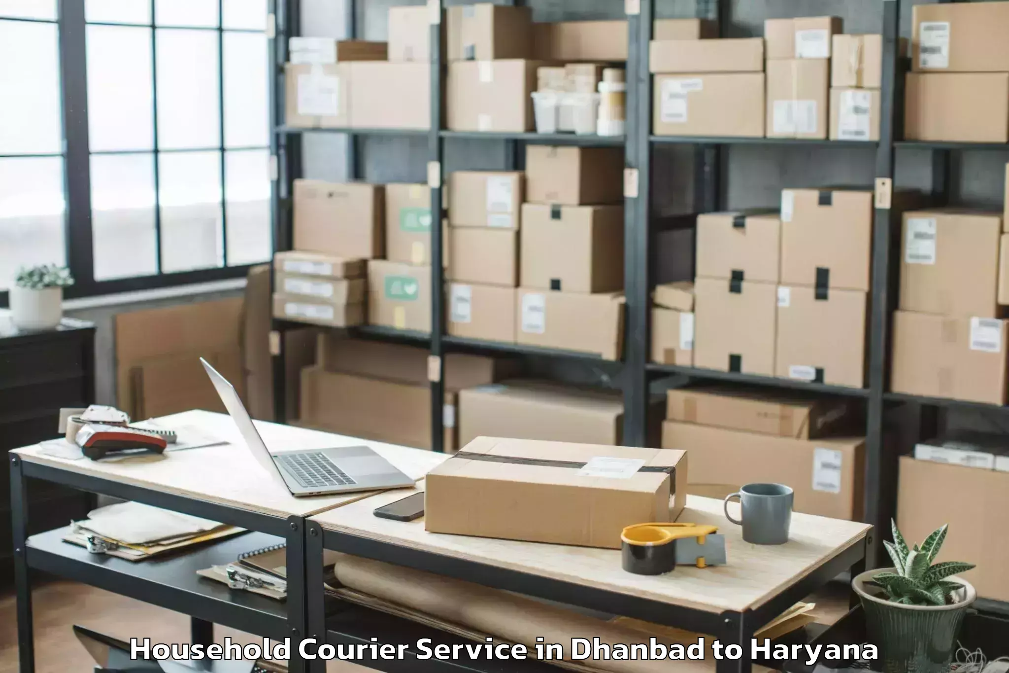 Quality Dhanbad to Hathin Household Courier